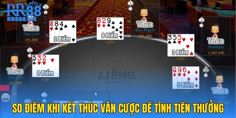 So điểm khi kết thúc ván cược để tính tiền thưởng